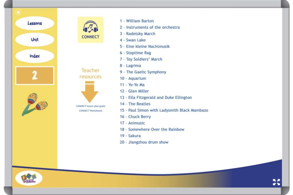 Music curriculum for grade two listening program