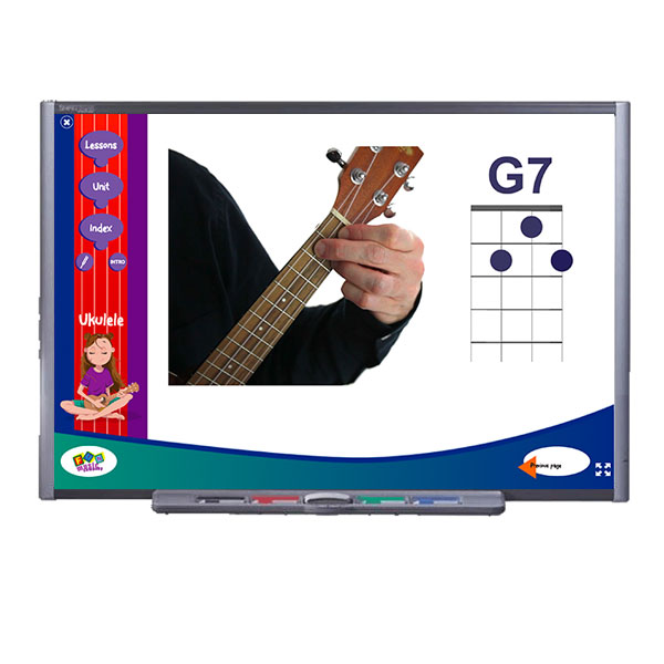 InstrVid_onScreen Teaching ukulele screen from the ukulele program