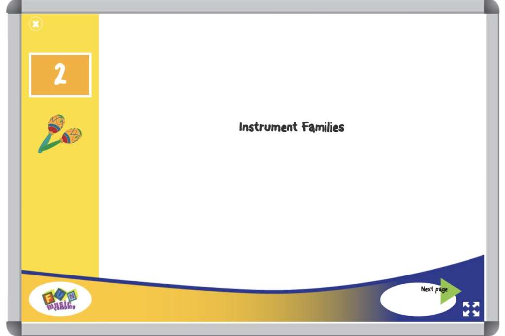SubLessonsImages.002 Substitute Music Lesson - Grade One or Grade Two Instrument Families