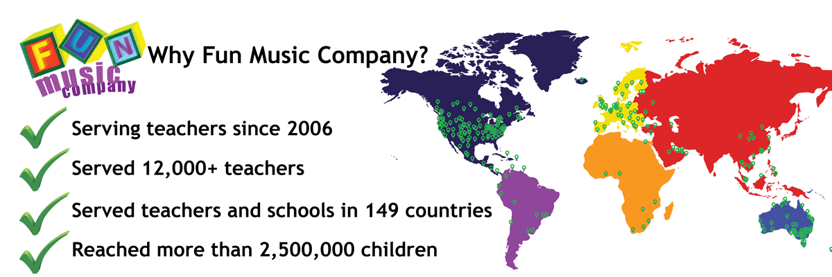 FunMusicCompany_WorldBanner_1200 Fun Music Company Serves Teachers and Schools in 149 Countries