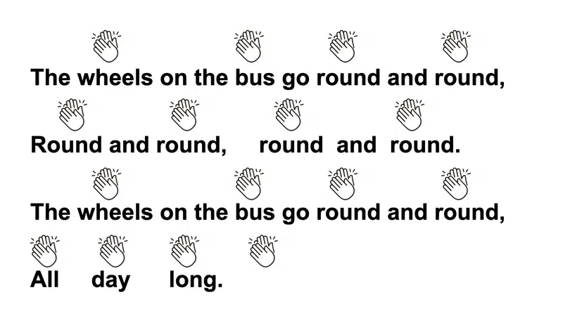 WheelsOnBus_Beat Beat Vs Rhthm Example - Beat in the song Wheels on the Bus