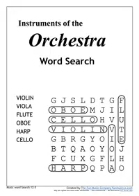WordSearch13 Music Word search #13