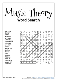 Word Search 35 Music Theory Word Search 35 Music Theory