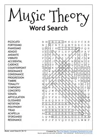 Word Search 36 Music Theory Word Search 36 Music Theory