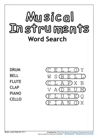 WordSearch7 Music Word search #7